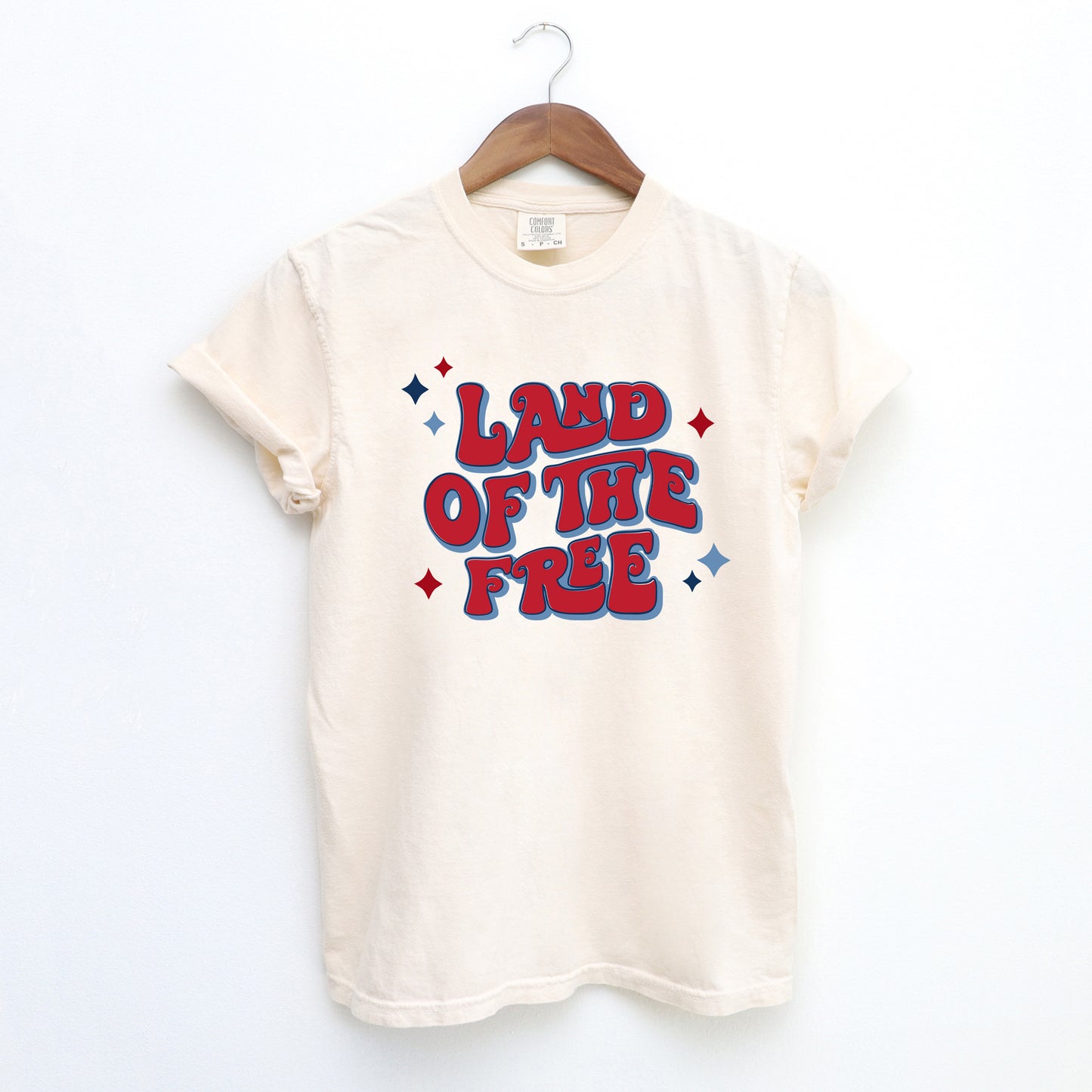 Land Of The Free Retro | Garment Dyed Short Sleeve Tee