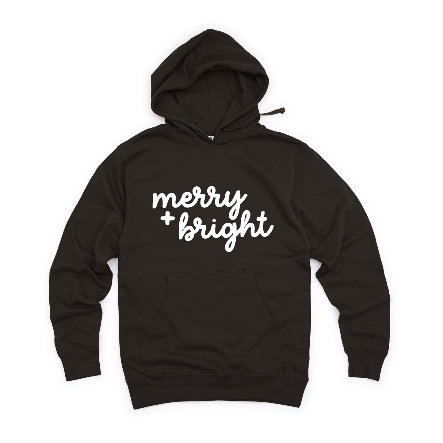 Merry And Bright Bold Cursive | Hoodie