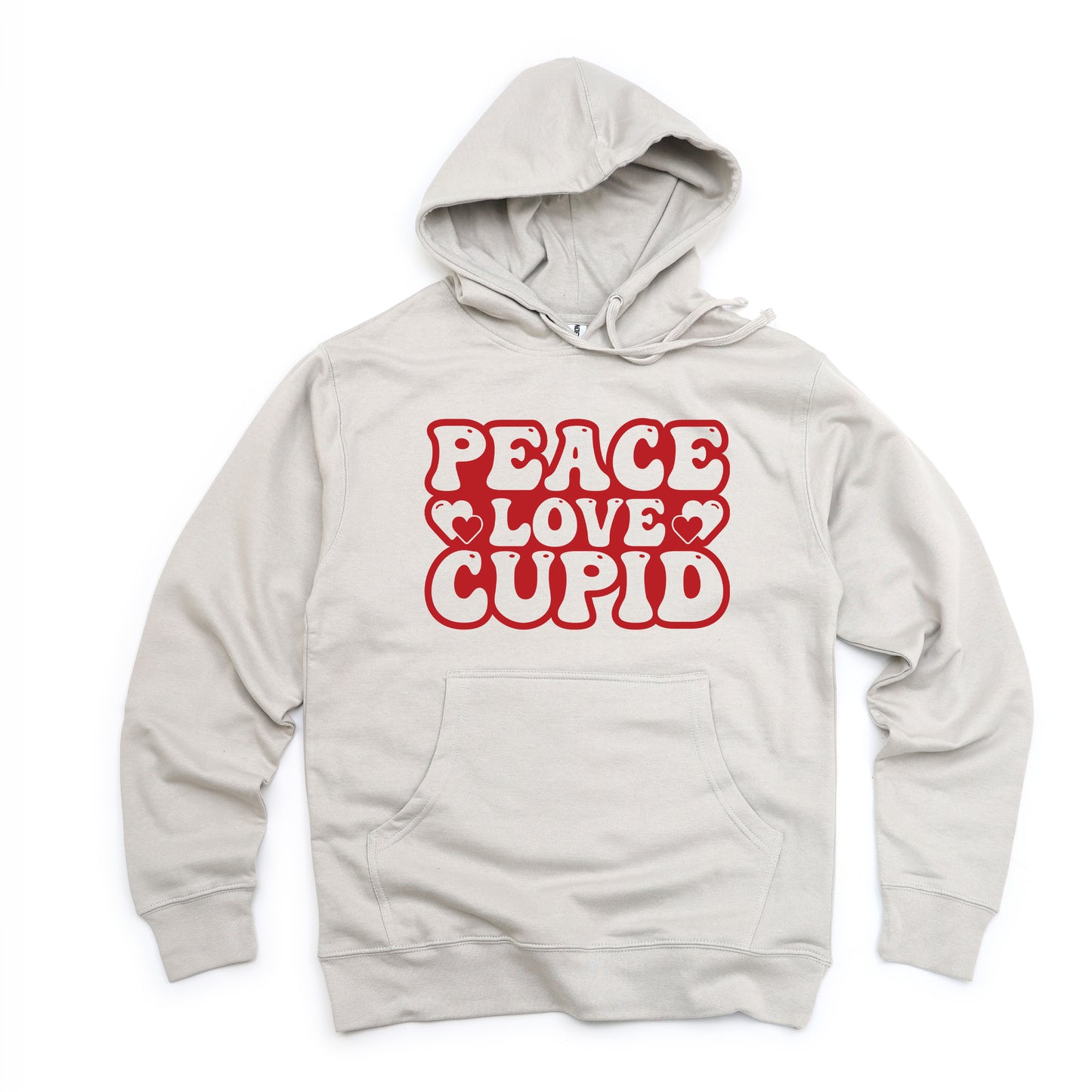 Peace Love Cupid Balloon Letters | Hoodie