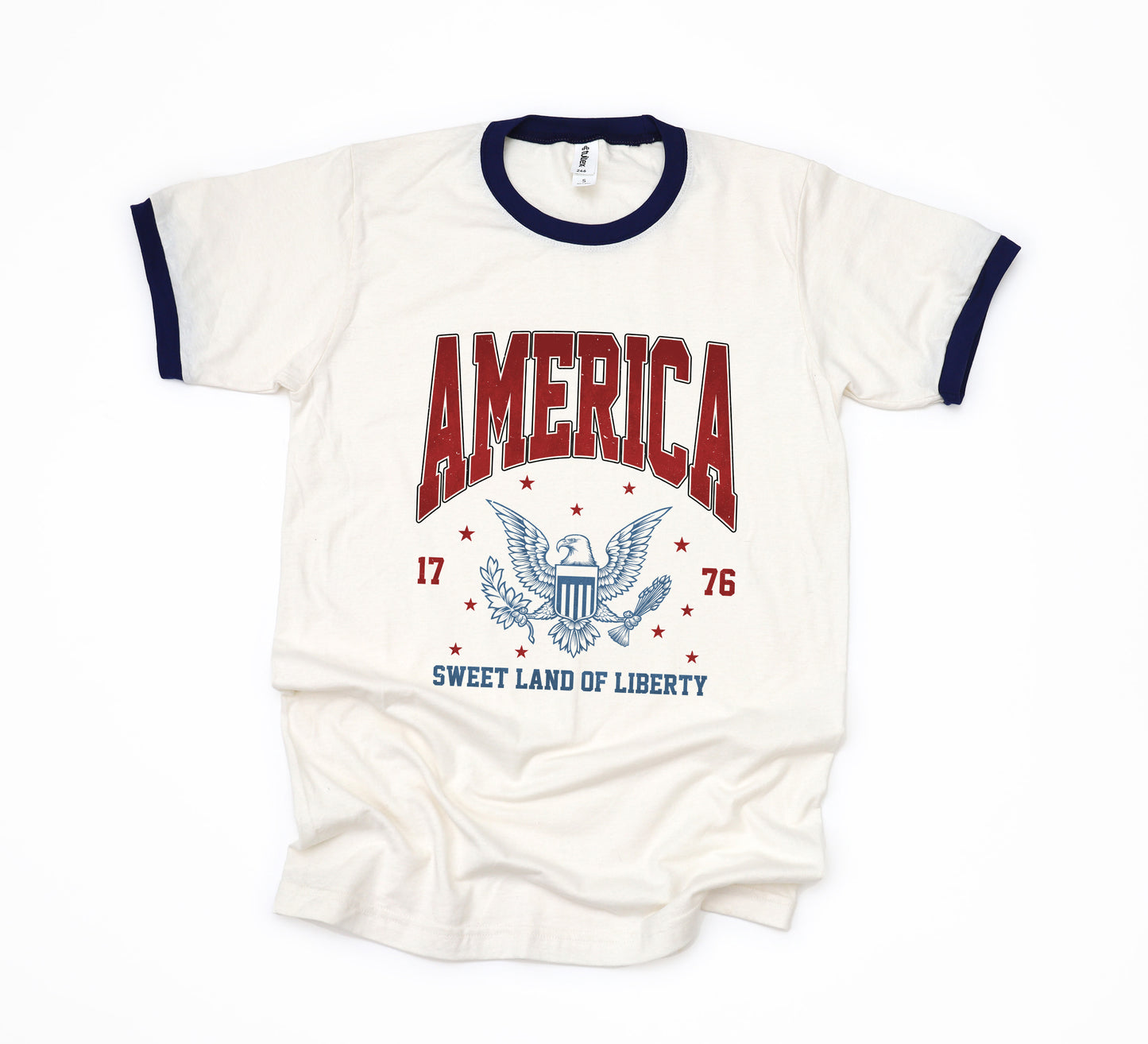 America Land Of Liberty Eagle | Ringer Tee