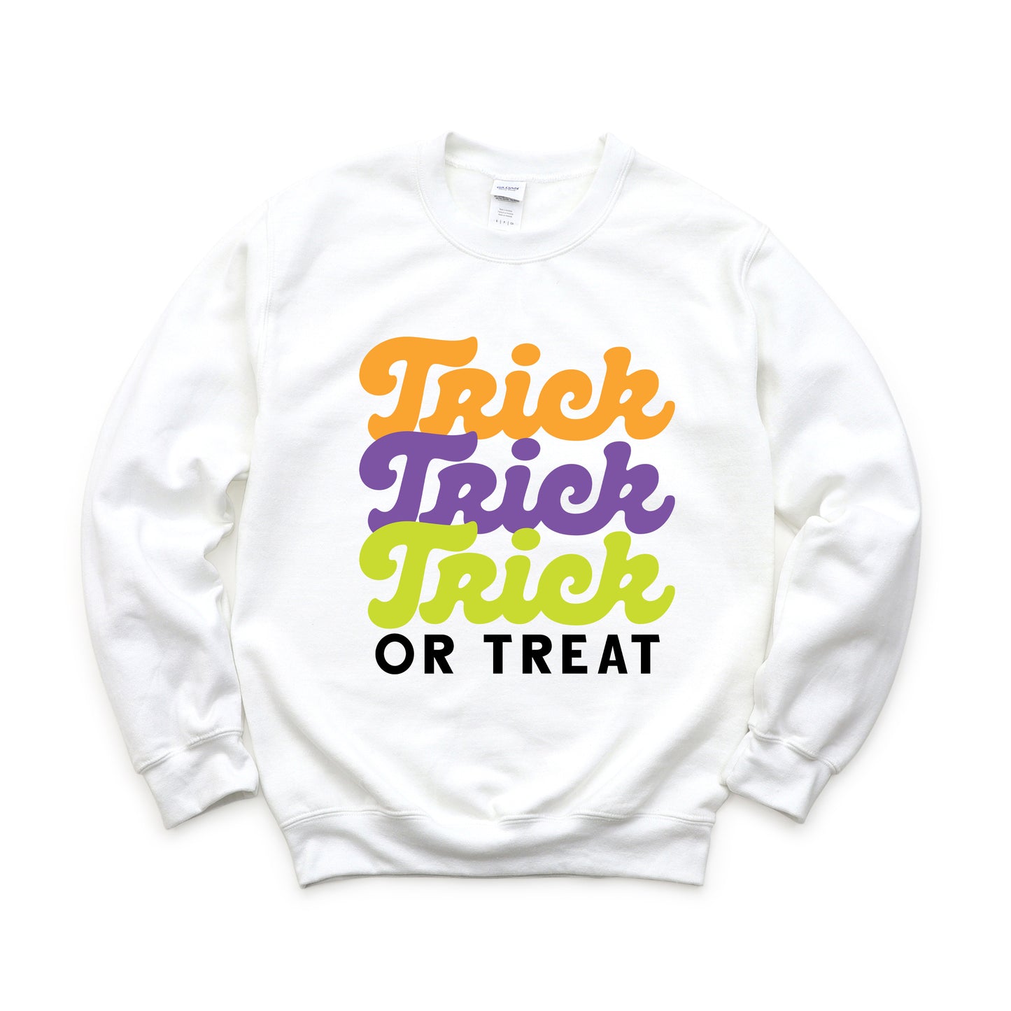 Trick Or Treat Colorful Stacked | Sweatshirt
