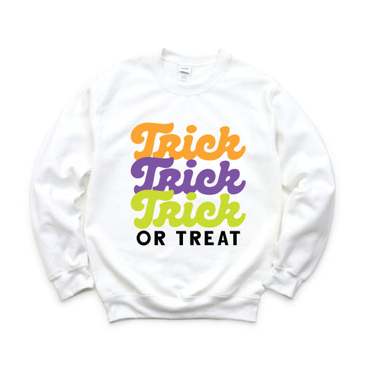 Trick Or Treat Colorful Stacked | Sweatshirt