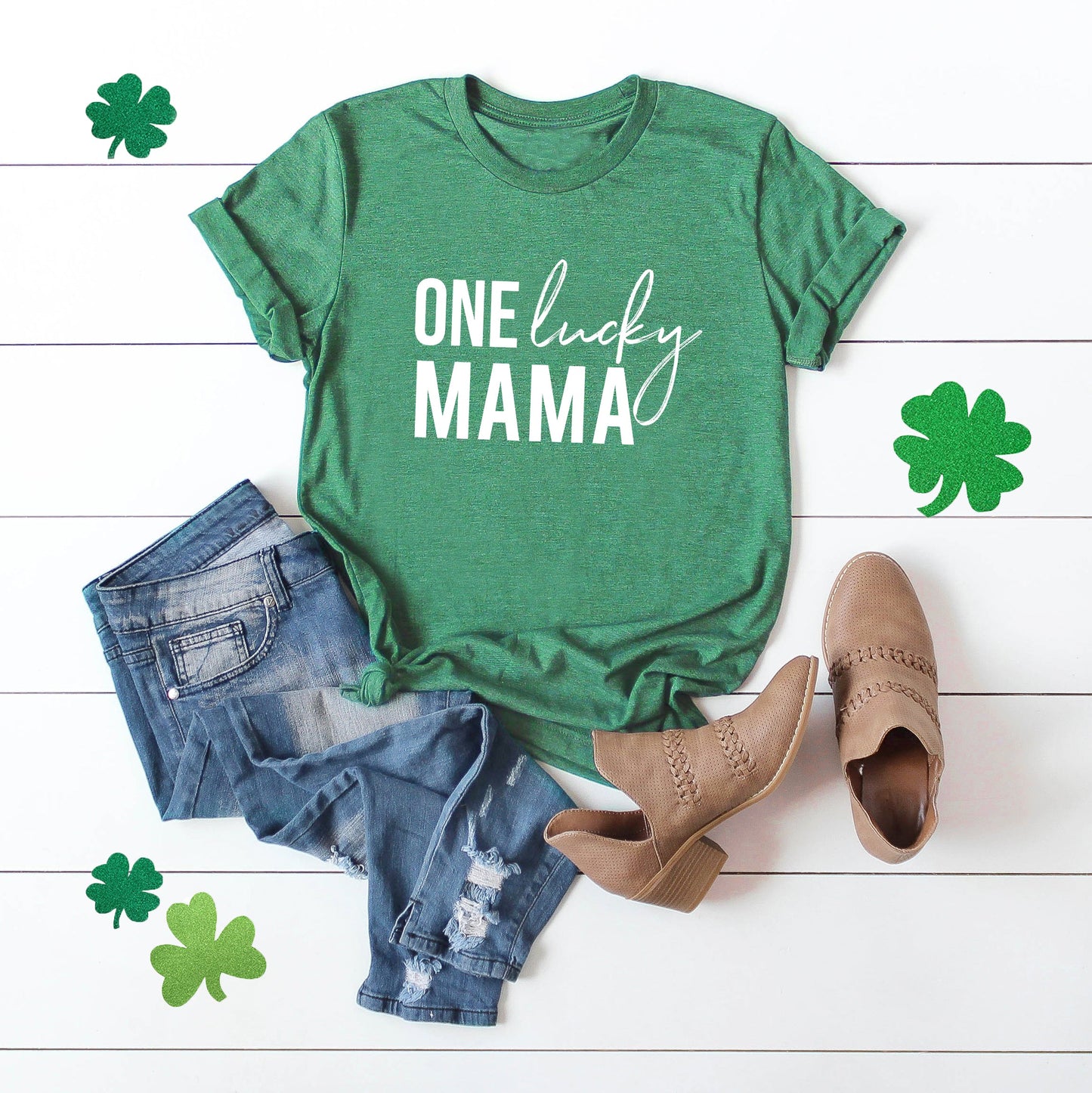 One Lucky Mama | Short Sleeve Graphic Tee