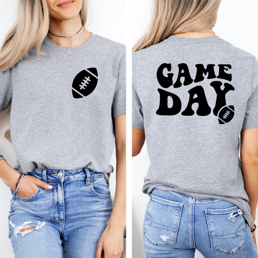 Game Day Football | Front & Back Short Sleeve Graphic Tee