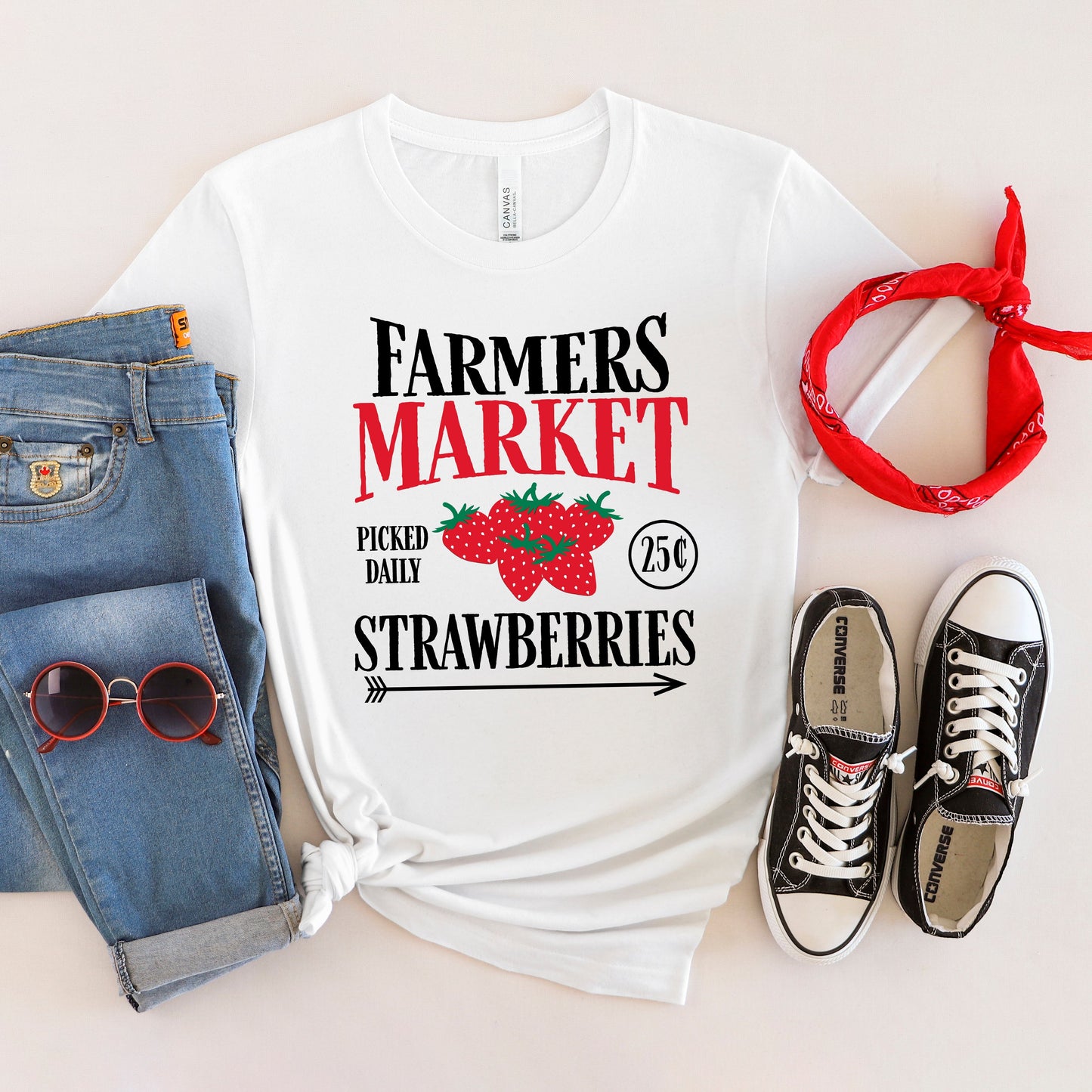 Farmers Market Strawberries | Short Sleeve Graphic Tee