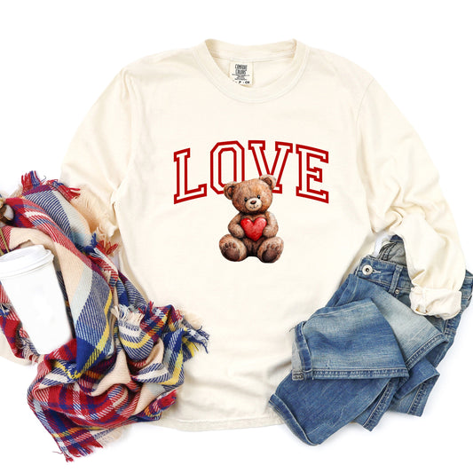 Love Bear | Garment Dyed Long Sleeve