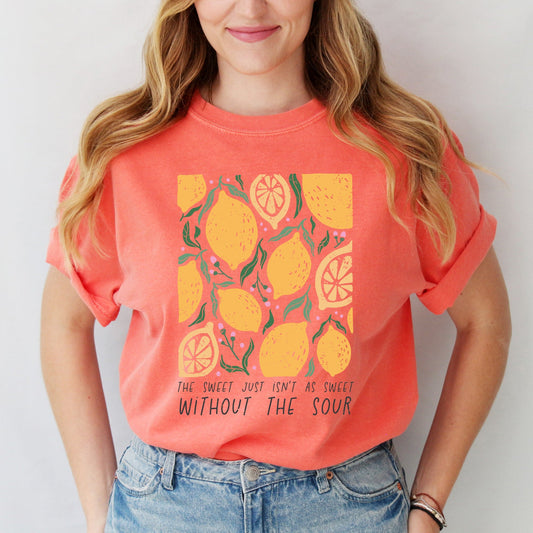 Boho Lemon Sweet Without Sour | Garment Dyed Short Sleeve Tee