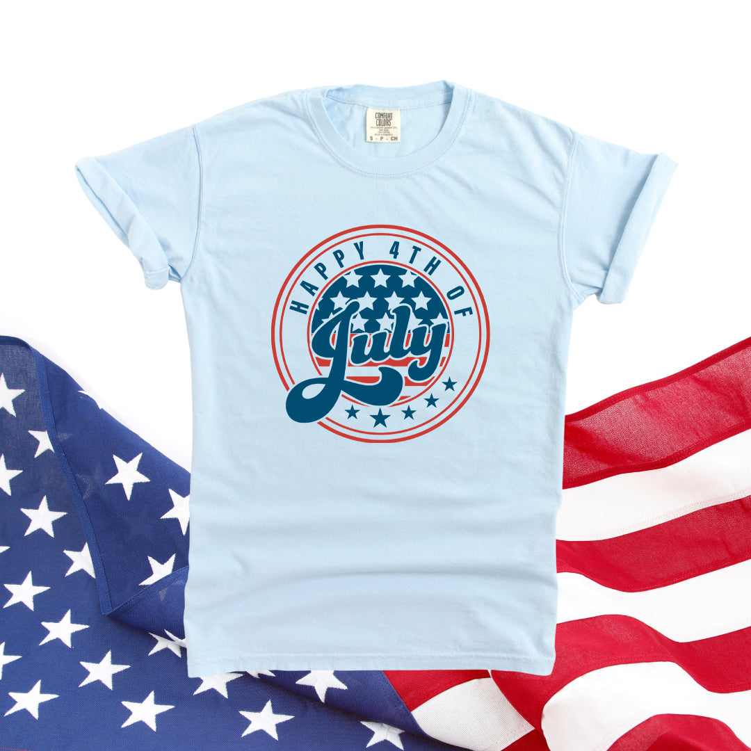 Happy Fourth Circle | Garment Dyed Short Sleeve Tee