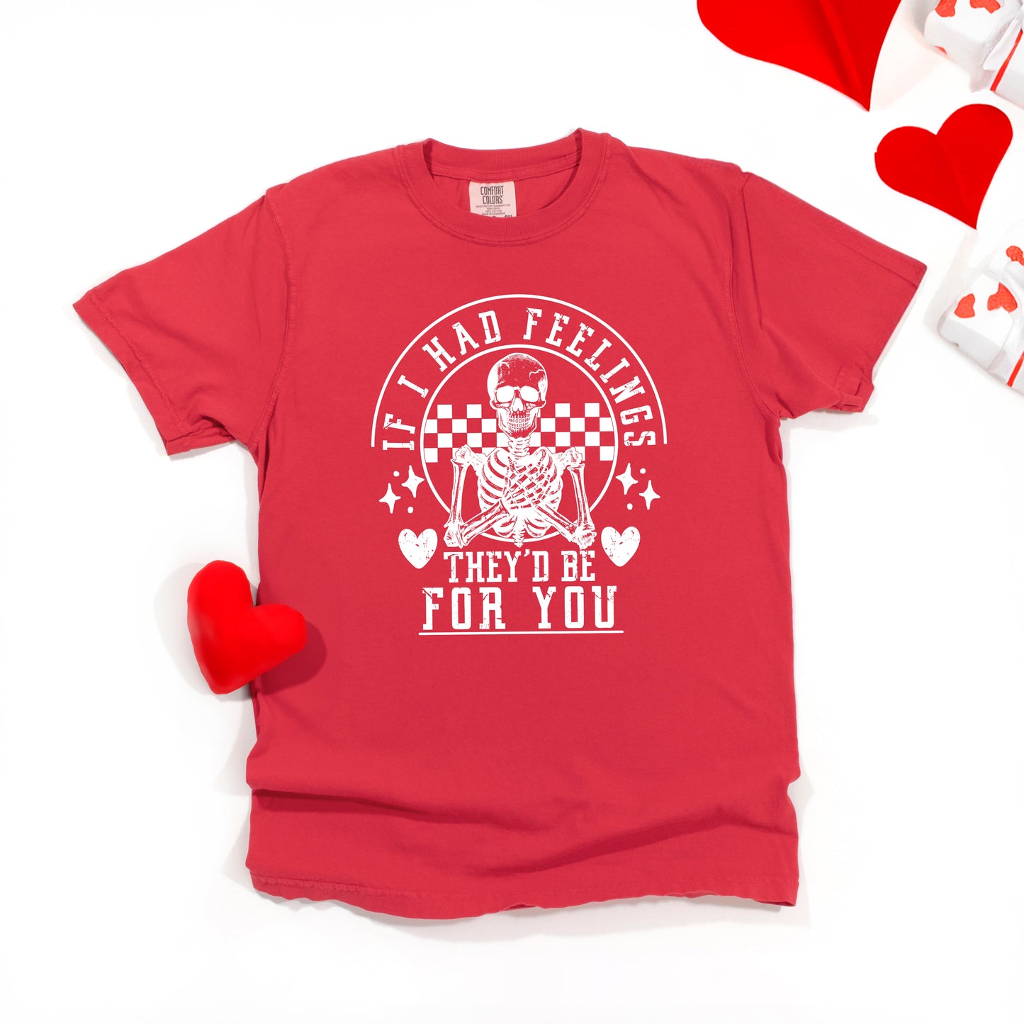 Valentine Feelings Skeleton | Garment Dyed Tee