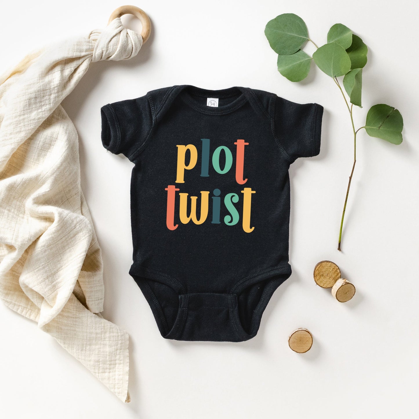 Plot Twist Colorful | Baby Graphic Short Sleeve Bodysuit