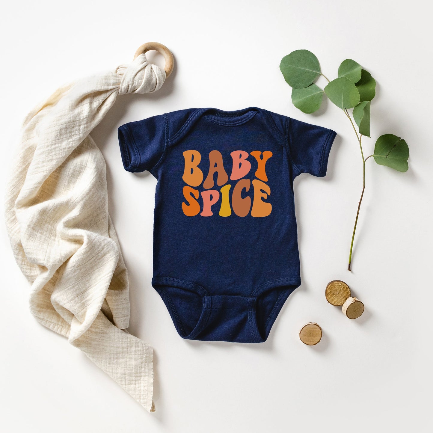 Baby Spice Wavy | Baby Graphic Short Sleeve Bodysuit