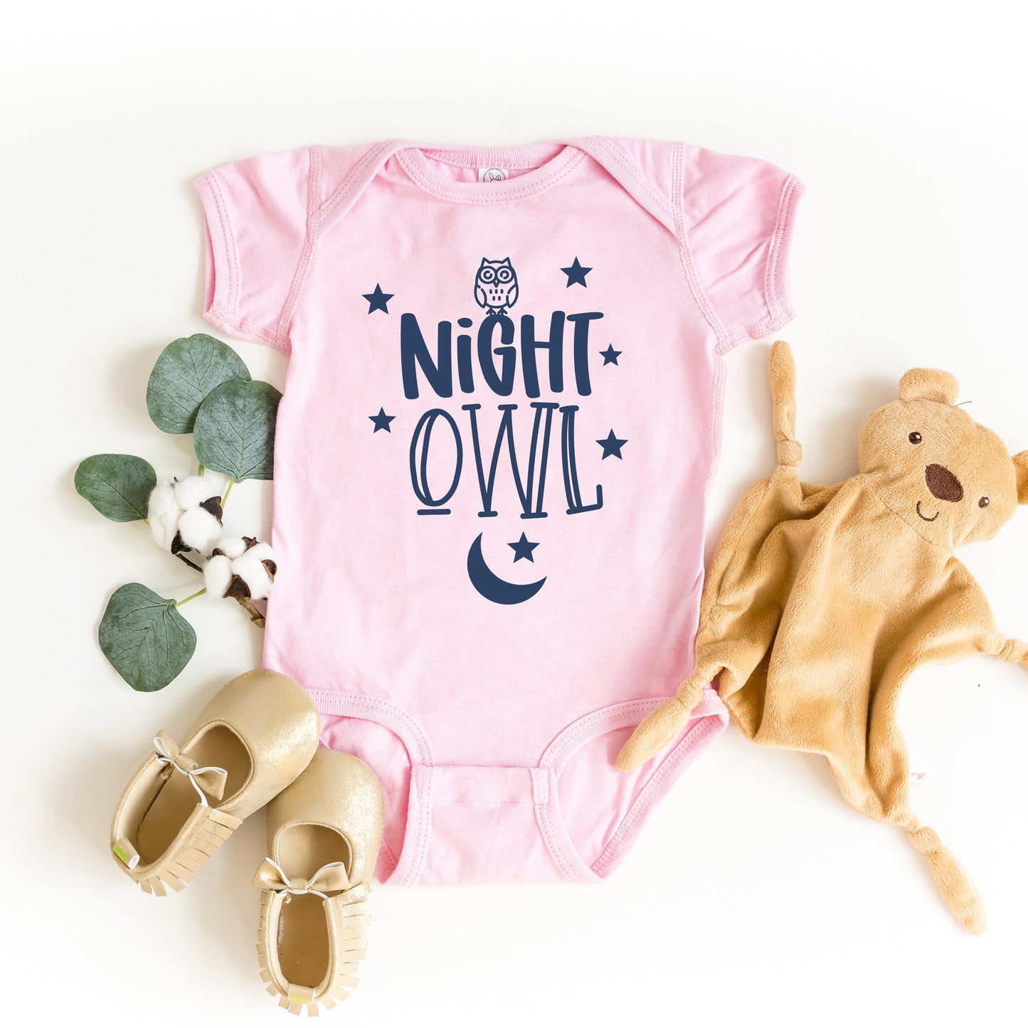 Night Owl | Baby Graphic Short Sleeve Bodysuit