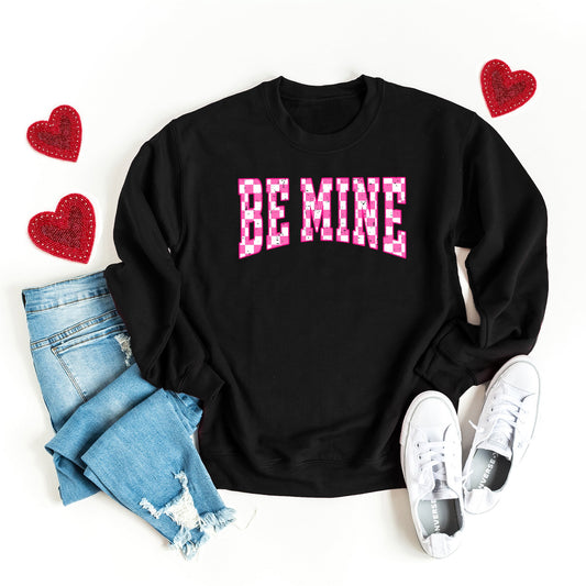 Be Mine Distressed Checkered | Sweatshirt