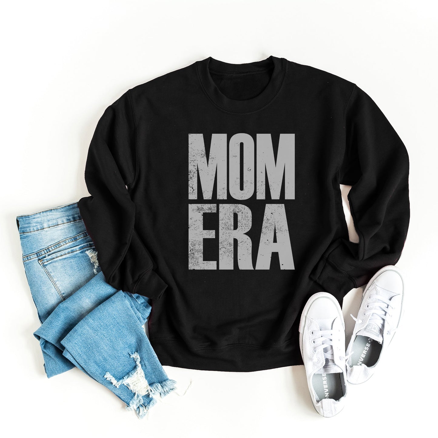 Mom Era Distressed | Sweatshirt