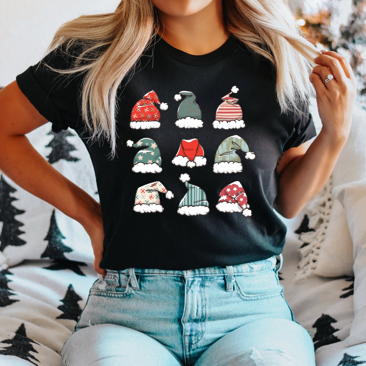 Santa Hat Chart | Short Sleeve Crew Neck