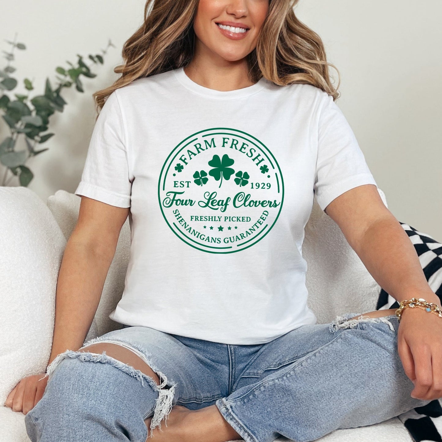 Farm Fresh Four Leaf Clovers | Short Sleeve Graphic Tee