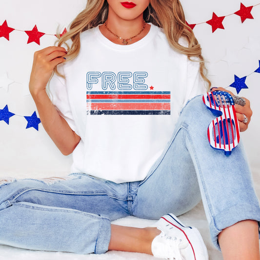 Free Stripes Retro | Garment Dyed Short Sleeve Tee