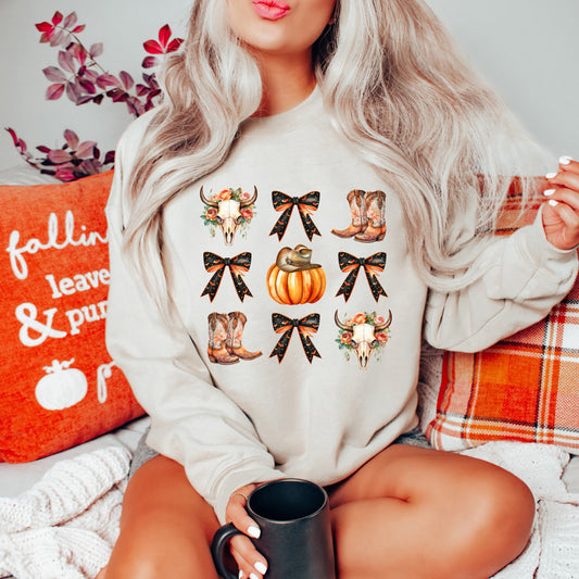 Coquette Western Halloween Chart | Sweatshirt