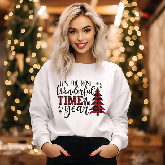 It's The Most Wonderful Time Of The Year Plaid | Sweatshirt