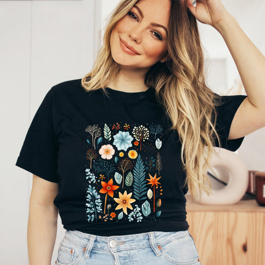 Winter Leaves | Short Sleeve Crew Neck