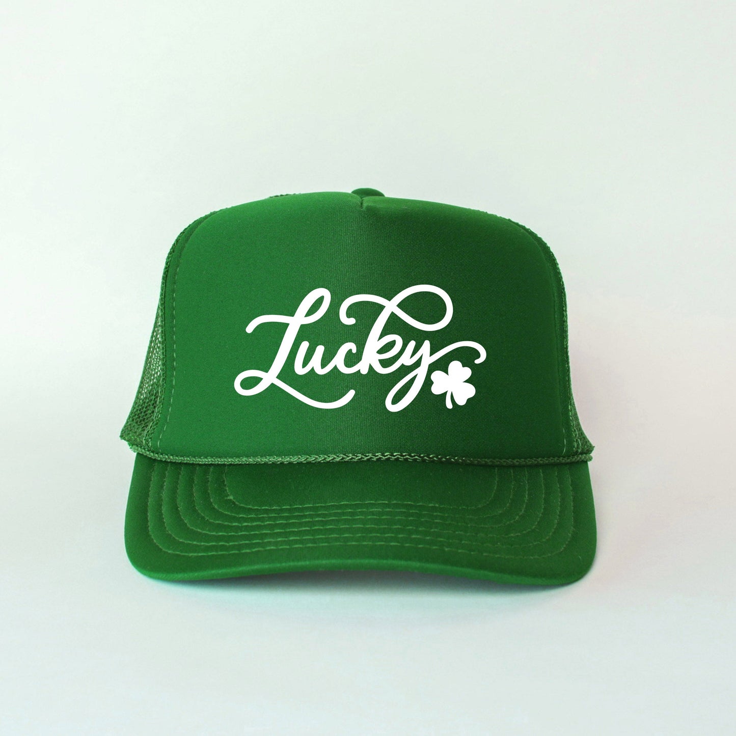 Cursive Lucky Clover | Foam Trucker Hat