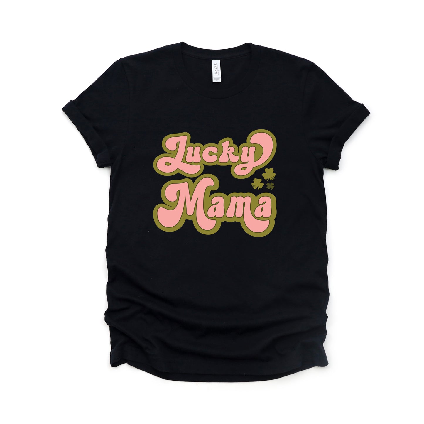 Lucky Mama Retro Clovers | Short Sleeve Graphic Tee