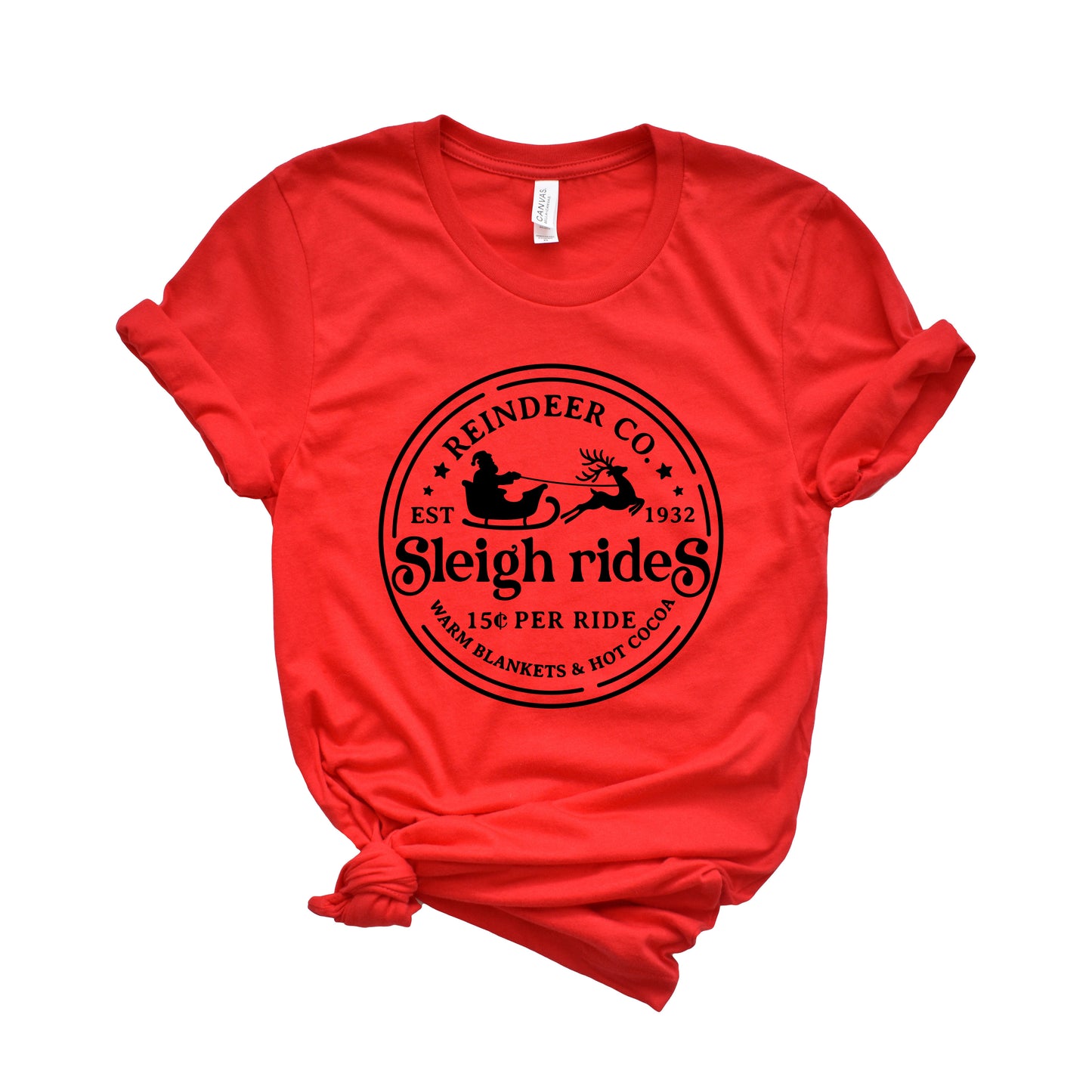 Reindeer Co. Sleigh Rides | Short Sleeve Crew Neck