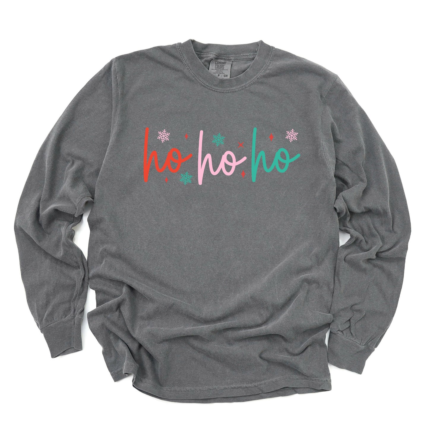 Ho Ho Ho Colorful | Garment Dyed Long Sleeve
