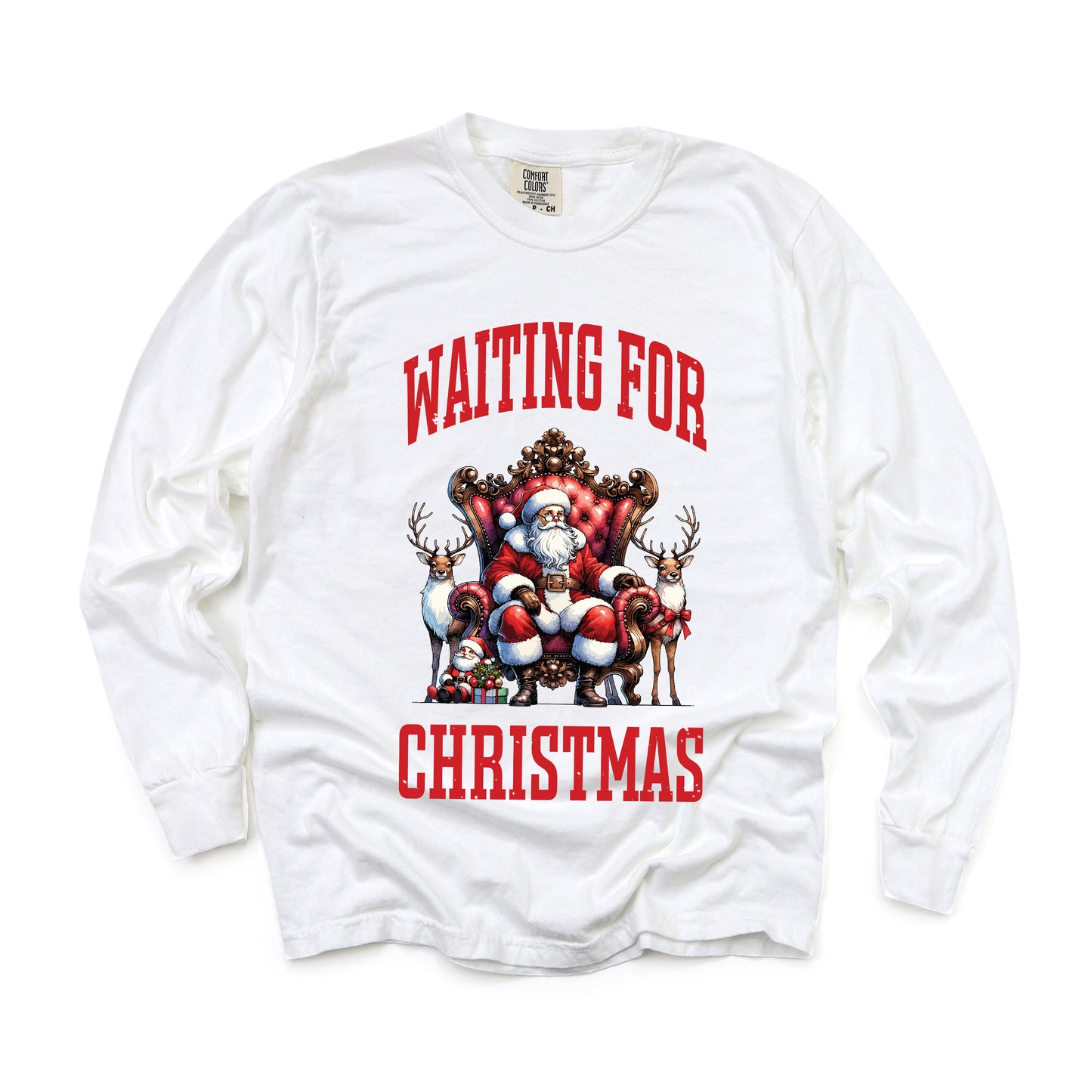 Waiting For Christmas Vintage | Garment Dyed Long Sleeve