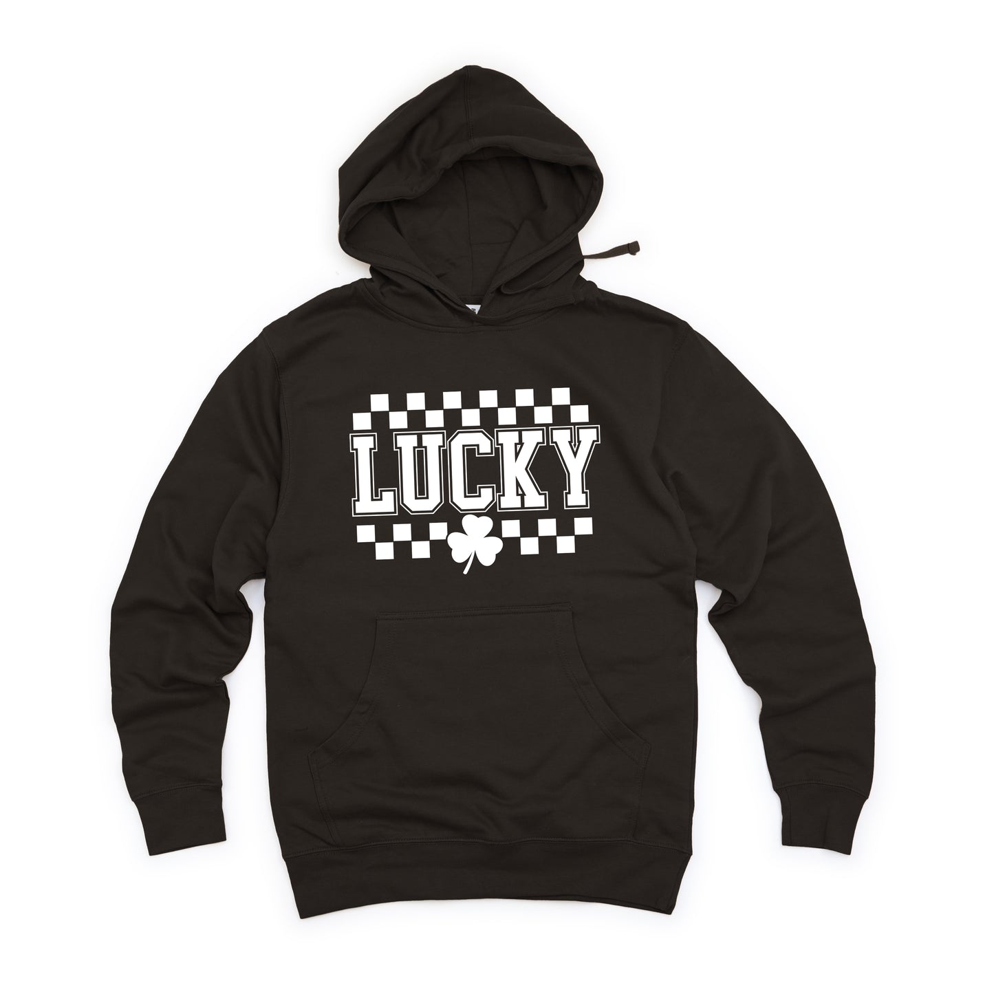 Checkered Lucky Shamrock | Hoodie