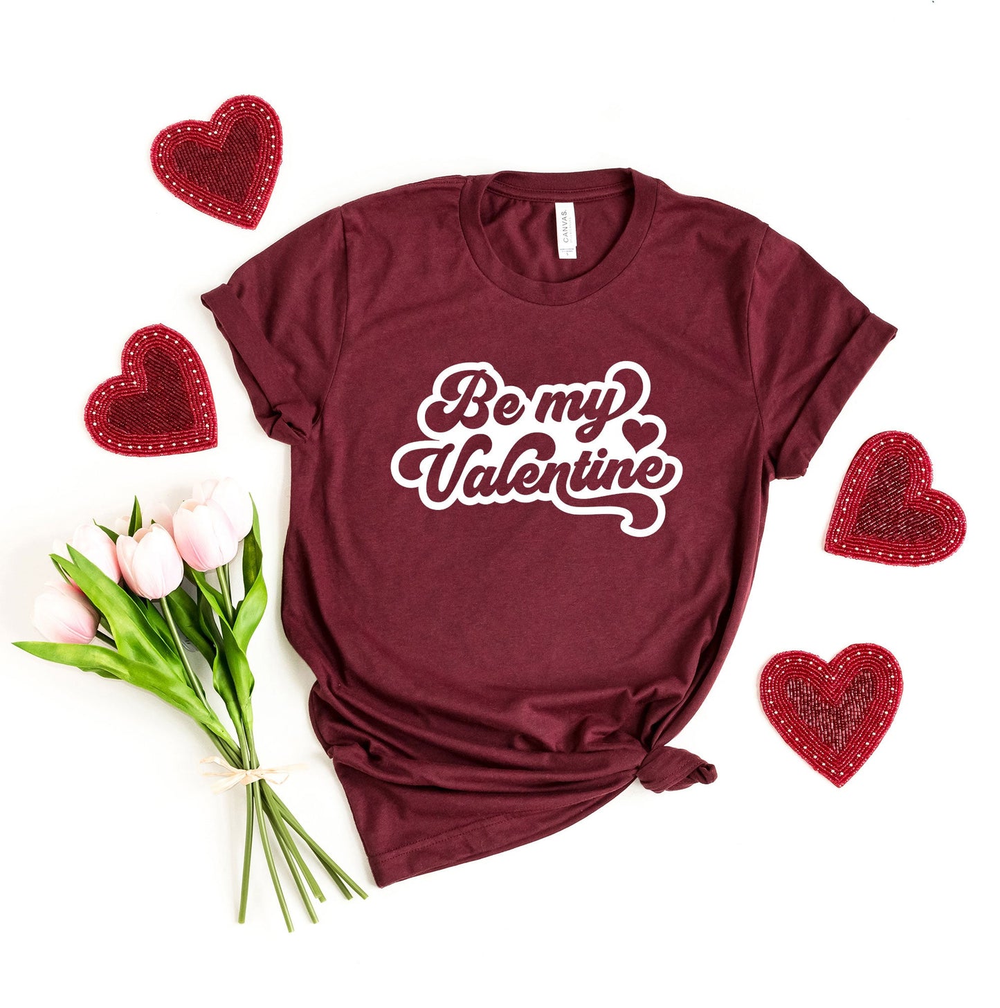 Be My Valentine Retro | Short Sleeve Crew Neck