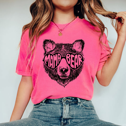 Mama Bear Sunglasses | Garment Dyed Short Sleeve Tee