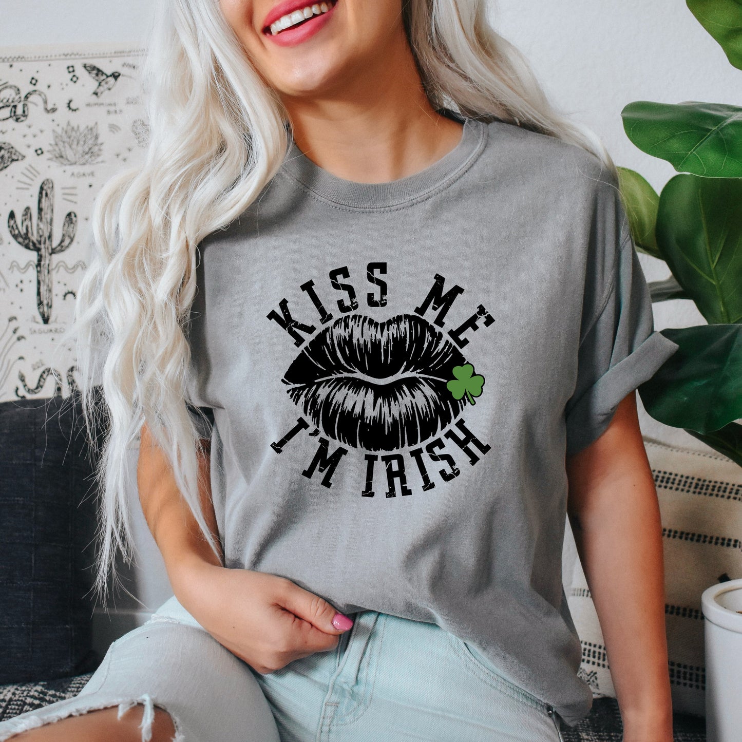 Kiss Irish Lips | Garment Dyed Tee