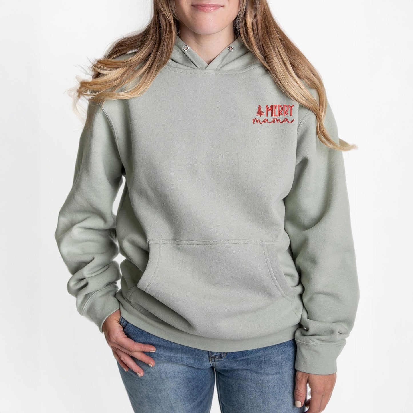 Embroidered Merry Mama Tree | Hoodie