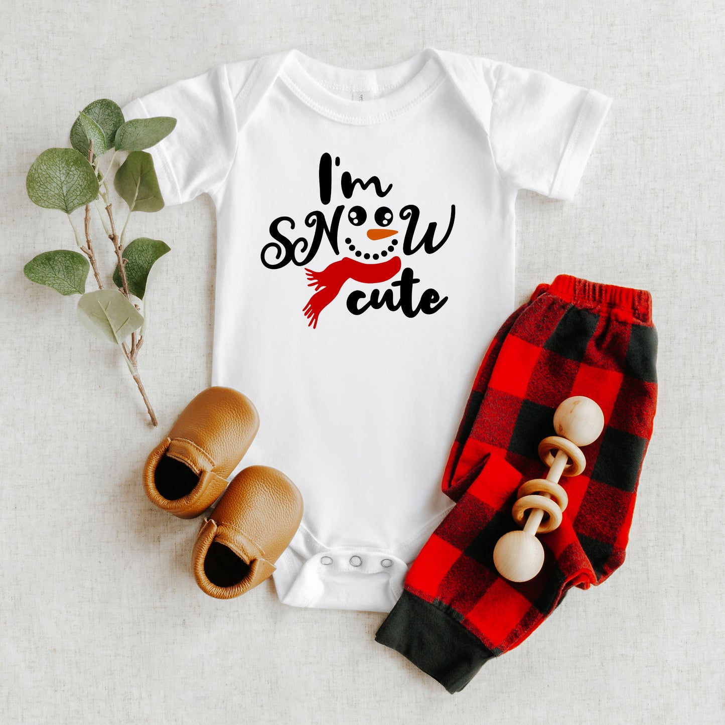 I'm Snow Cute | Baby Graphic Short Sleeve Bodysuit