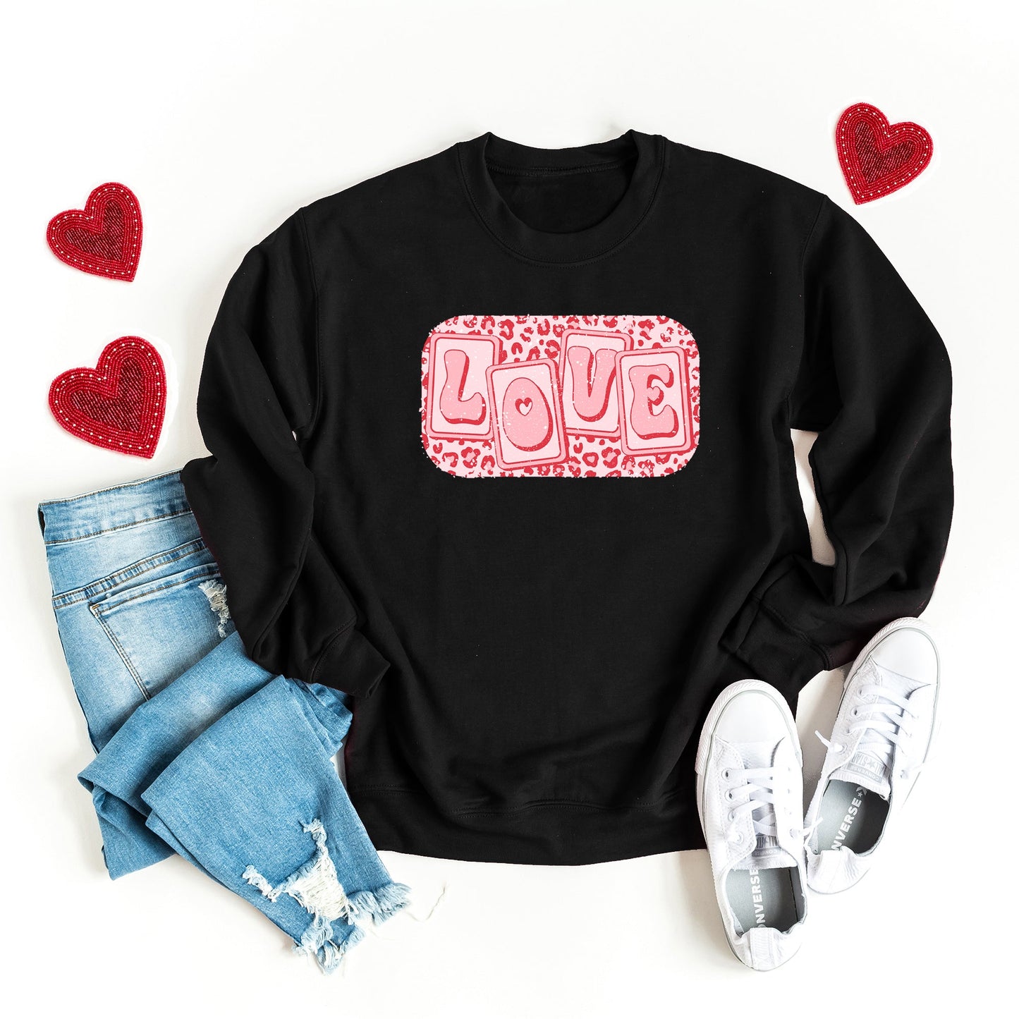 Love Leopard Blocks | Sweatshirt