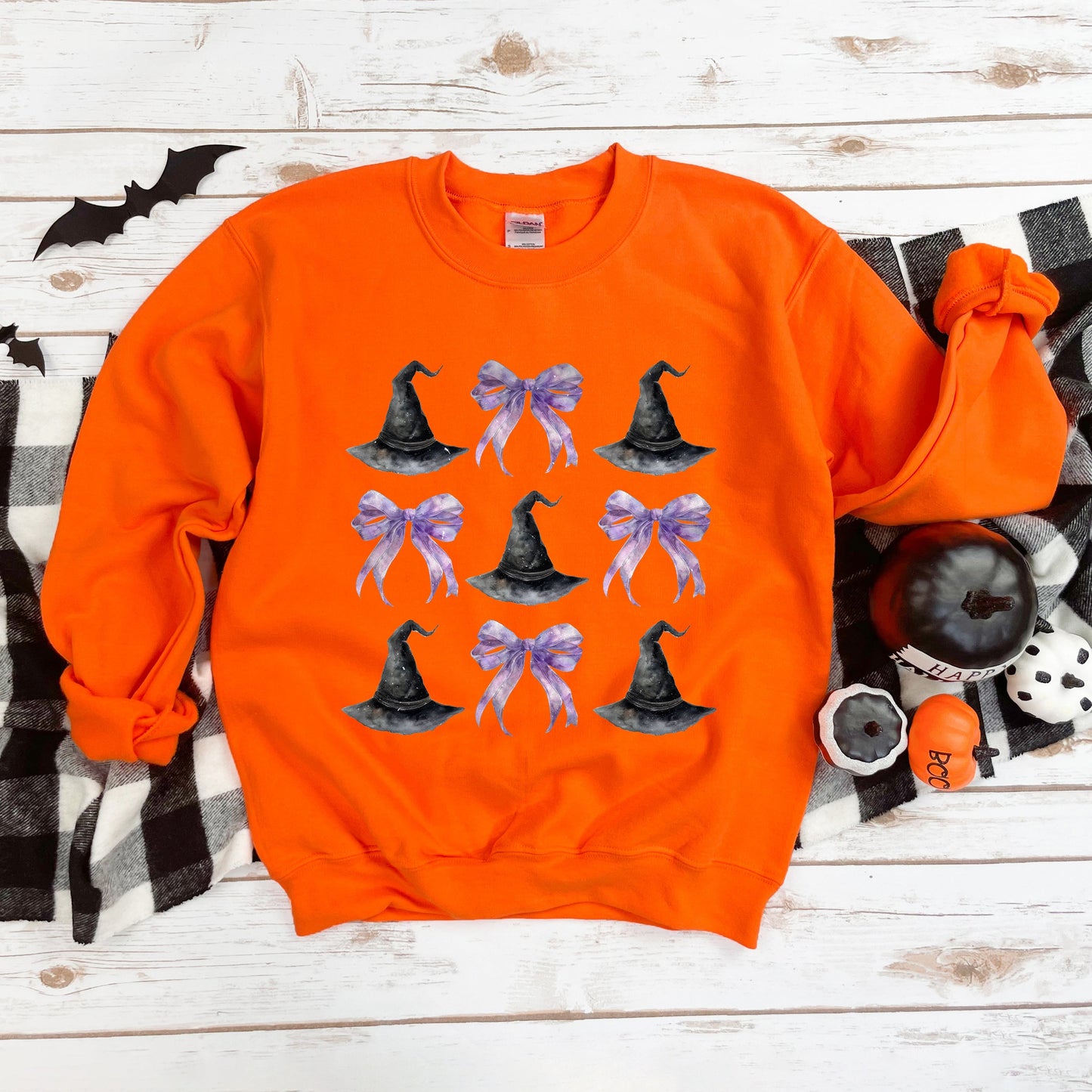 Coquette Purple Bow W Hat | Sweatshirt