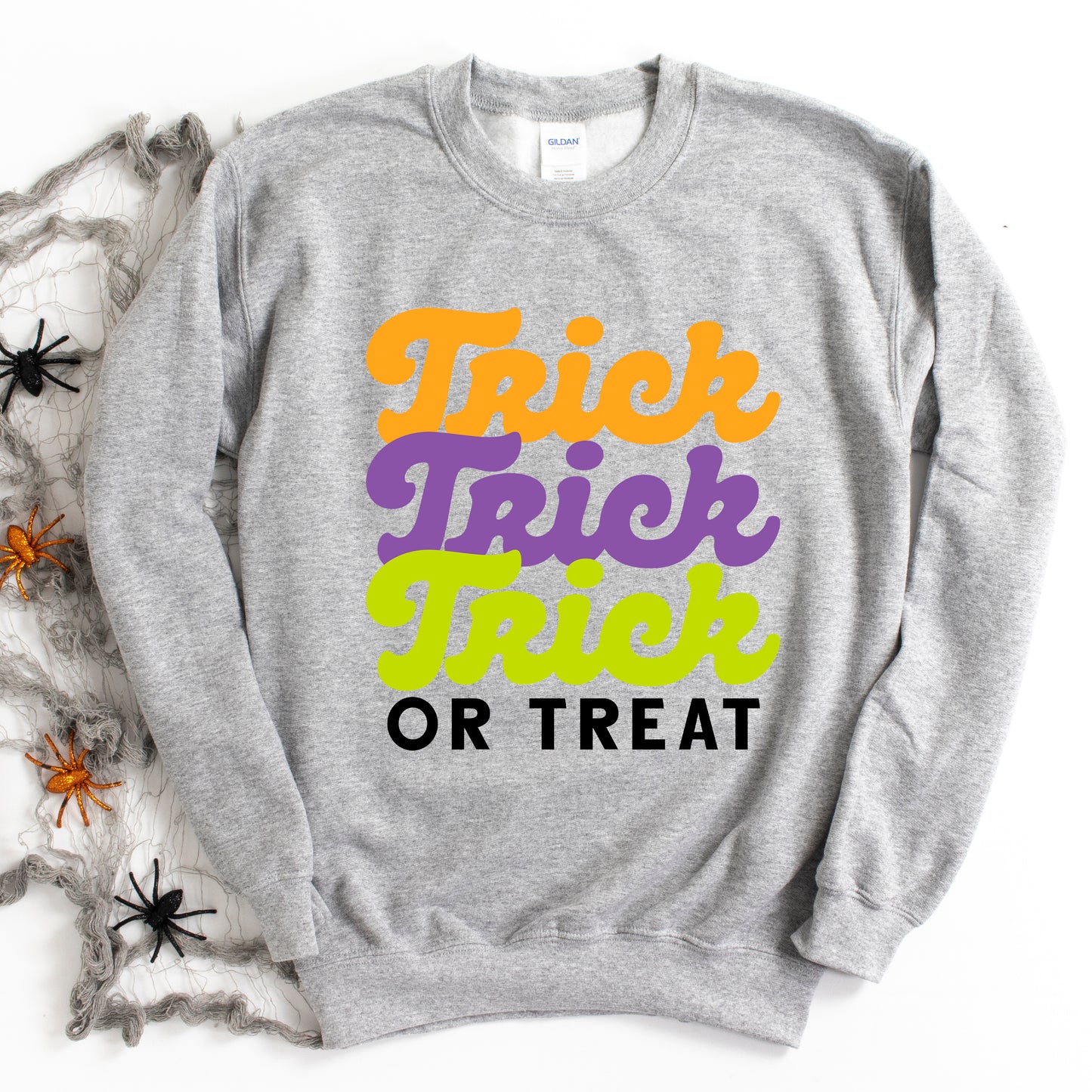 Trick Or Treat Colorful Stacked | Sweatshirt