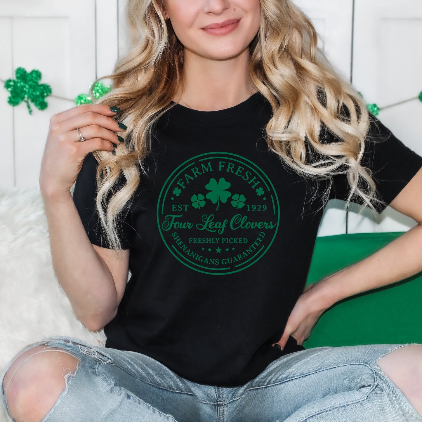 Farm Fresh Four Leaf Clovers | Short Sleeve Graphic Tee