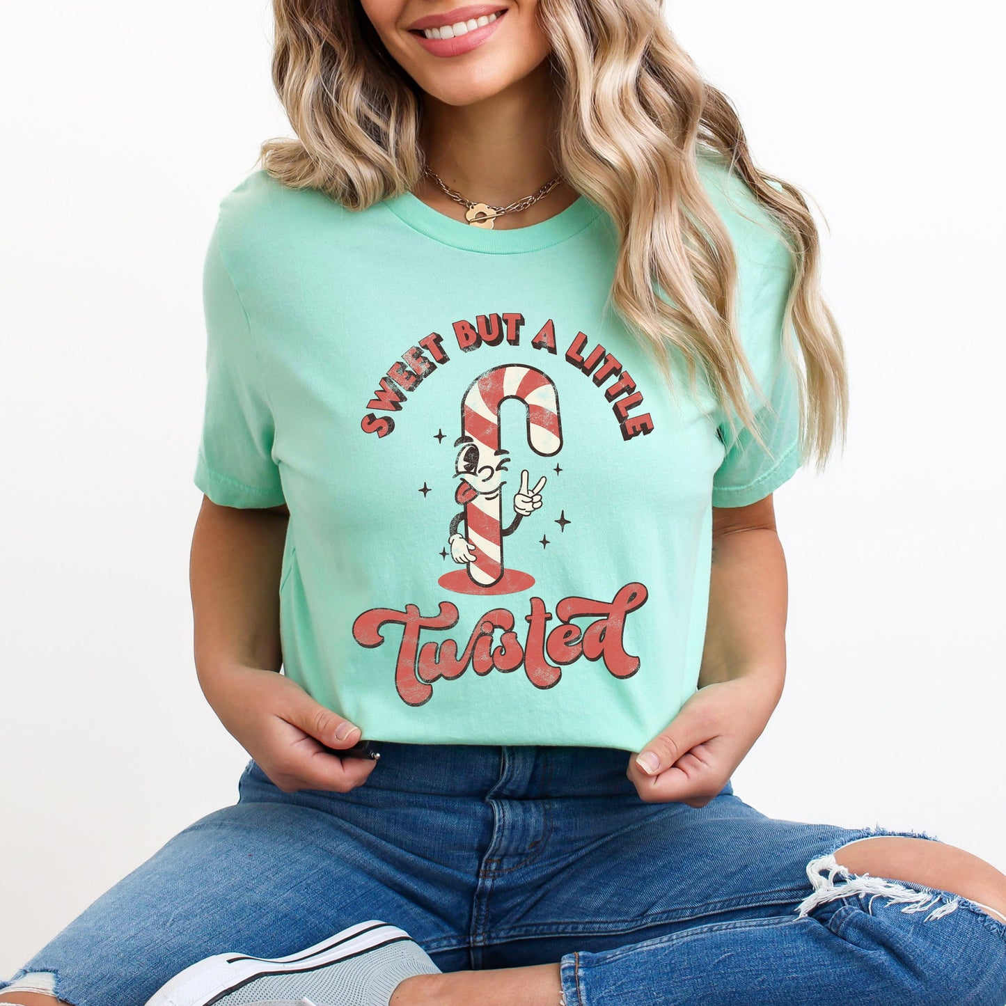 A Little Twisted Candy Cane | Short Sleeve Crewneck