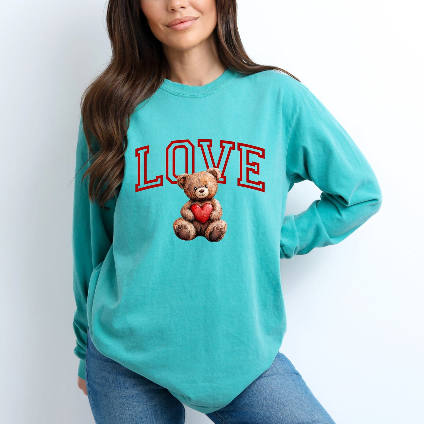 Love Bear | Garment Dyed Long Sleeve