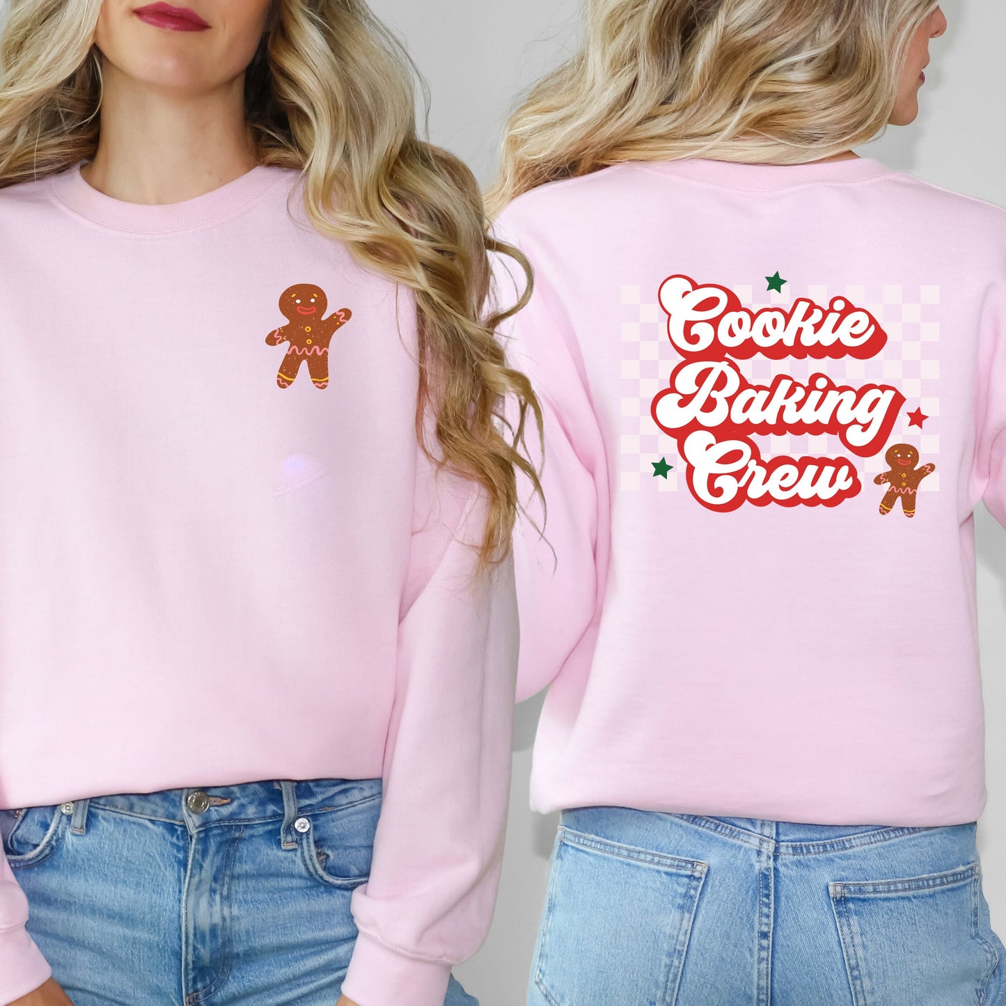 Cooking Baking Crew Checkered | Front & Back Sweatshirt