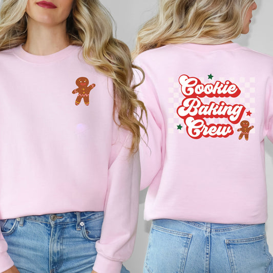 Cooking Baking Crew Checkered | Front & Back Sweatshirt