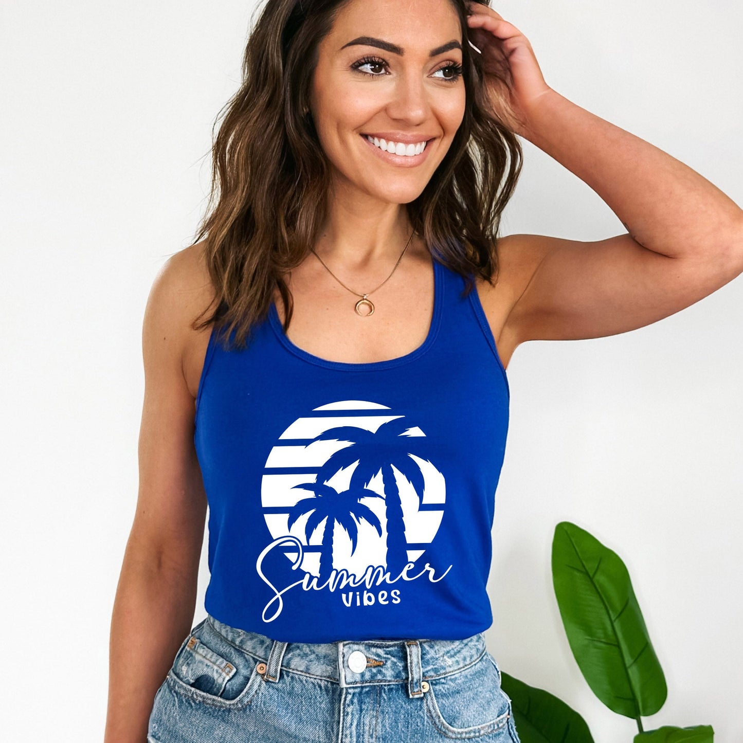Summer Vibes Palm Trees | Racerback Tank