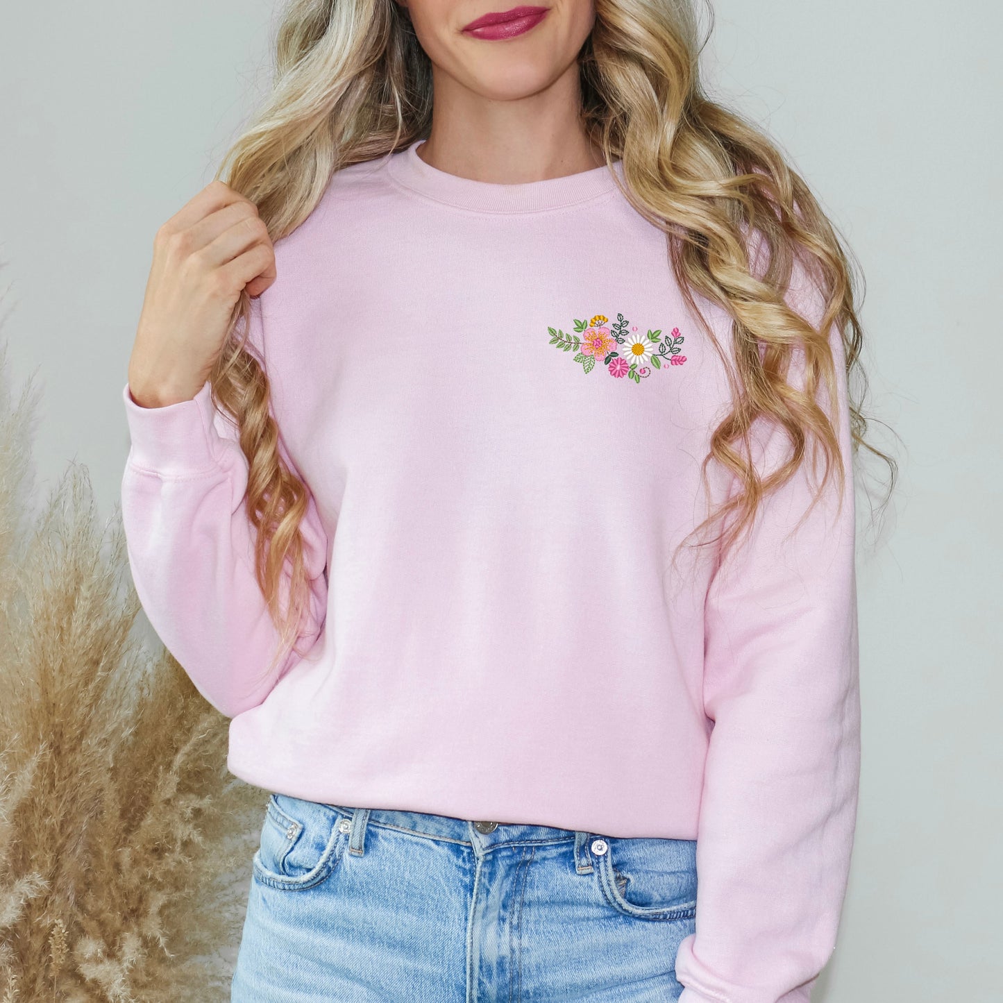 Embroidered Flower Cluster | Sweatshirt