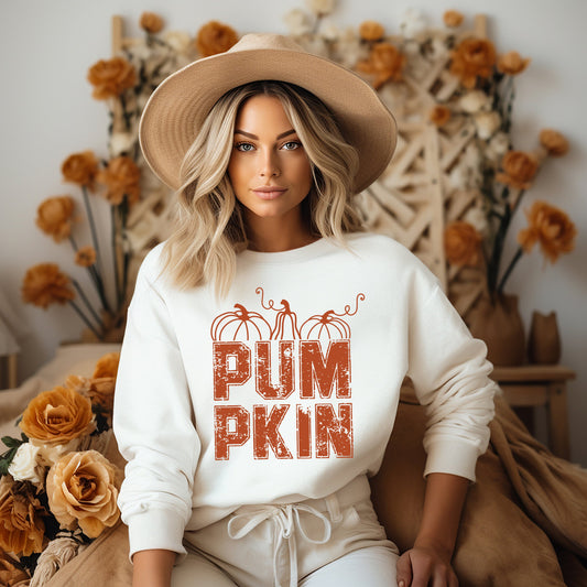 Pumpkin Distressed | Sweatshirt