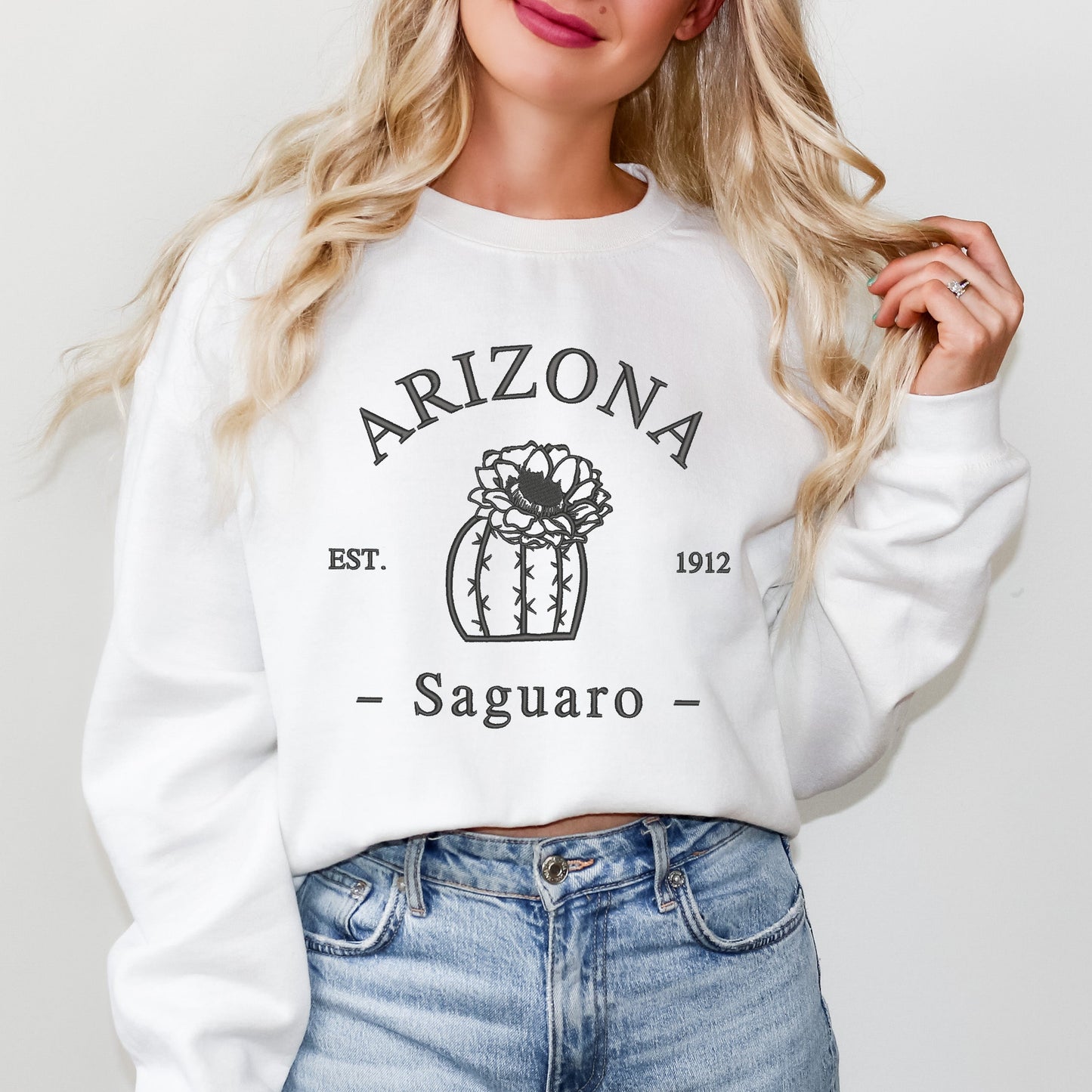 Embroidered Arizona Flower | Sweatshirt