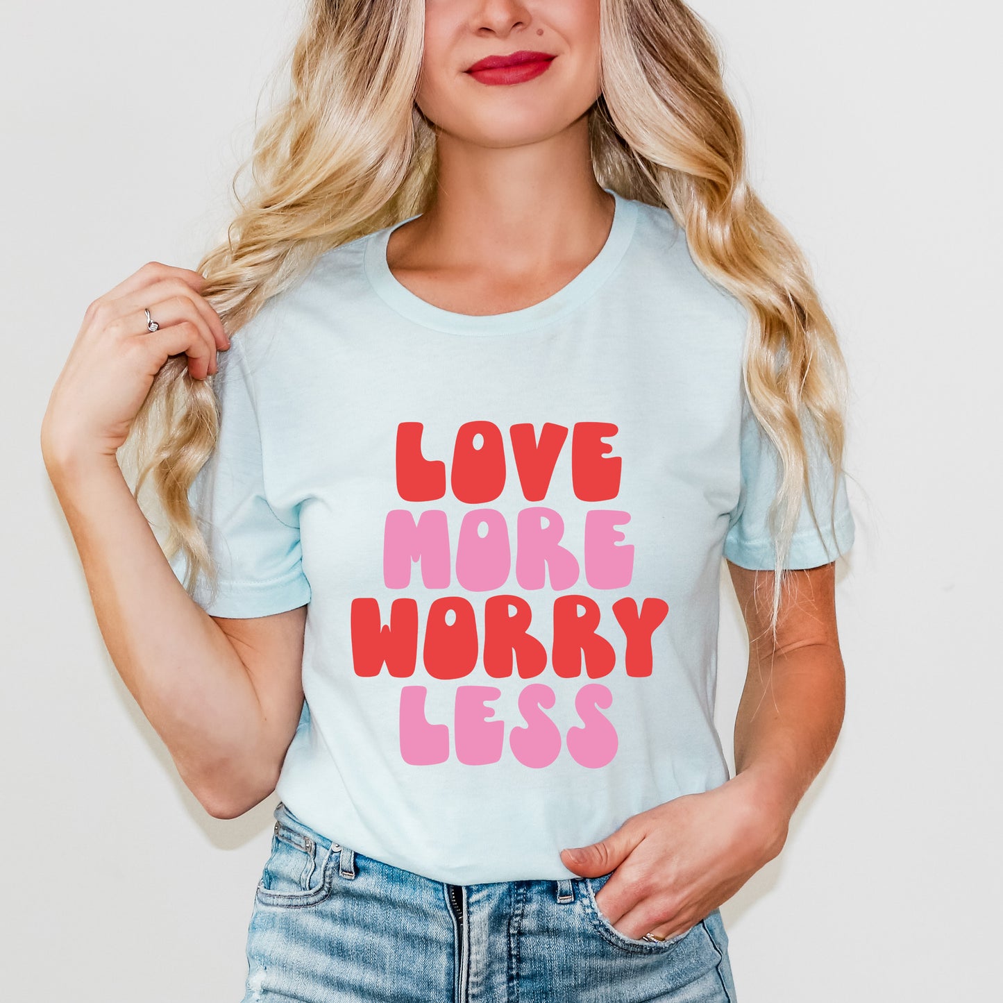 Love More Worry Less Bold | Short Sleeve Graphic Tee