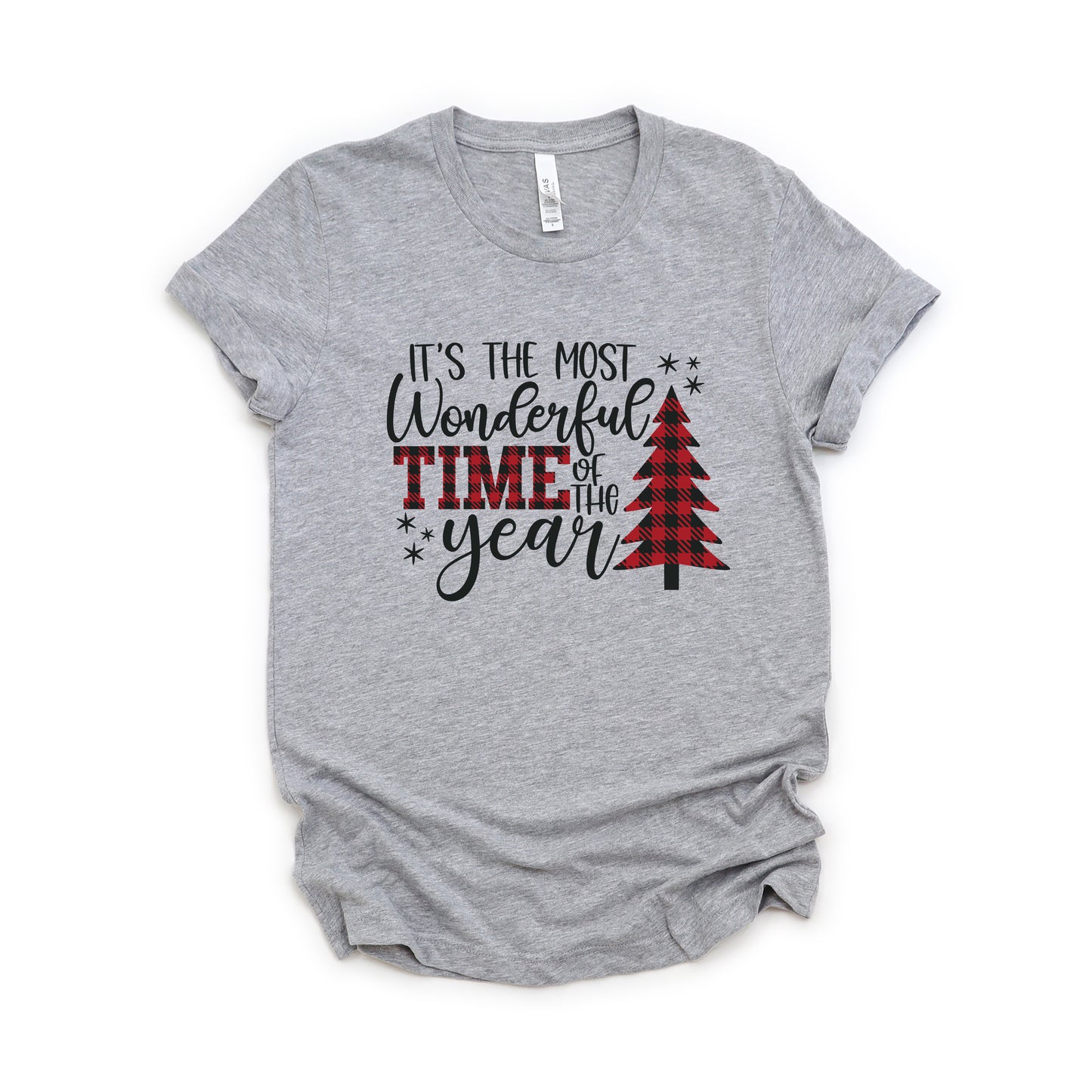 It's The Most Wonderful Time Of The Year Plaid | Short Sleeve Crew Neck