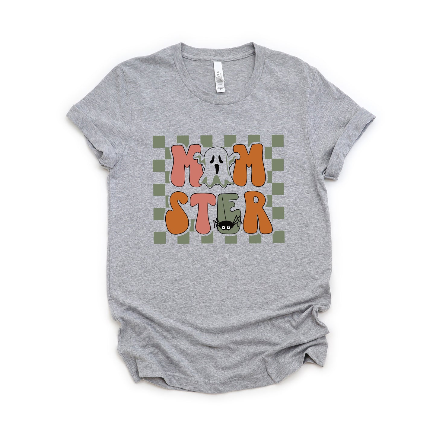 Checkered Momster Ghost | Short Sleeve Graphic Tee